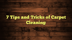 7 Tips and Tricks of Carpet Cleaning